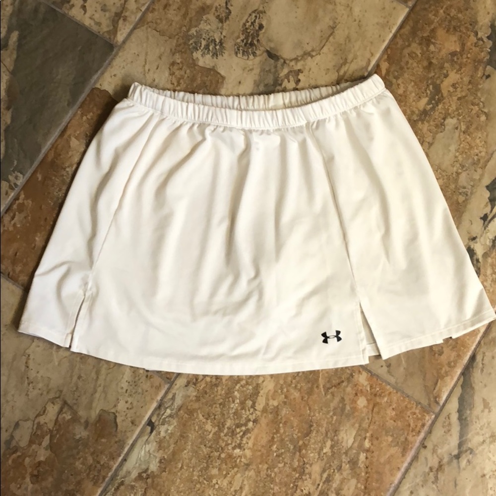 Under Armour White Stretch Tennis Skirt